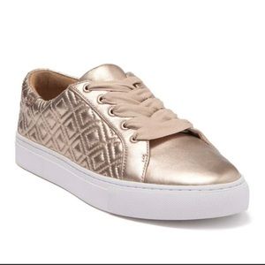 Tory Burch Rose Gold Marion Sneakers